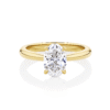 Gardenia Oval Hidden halo yellow gold