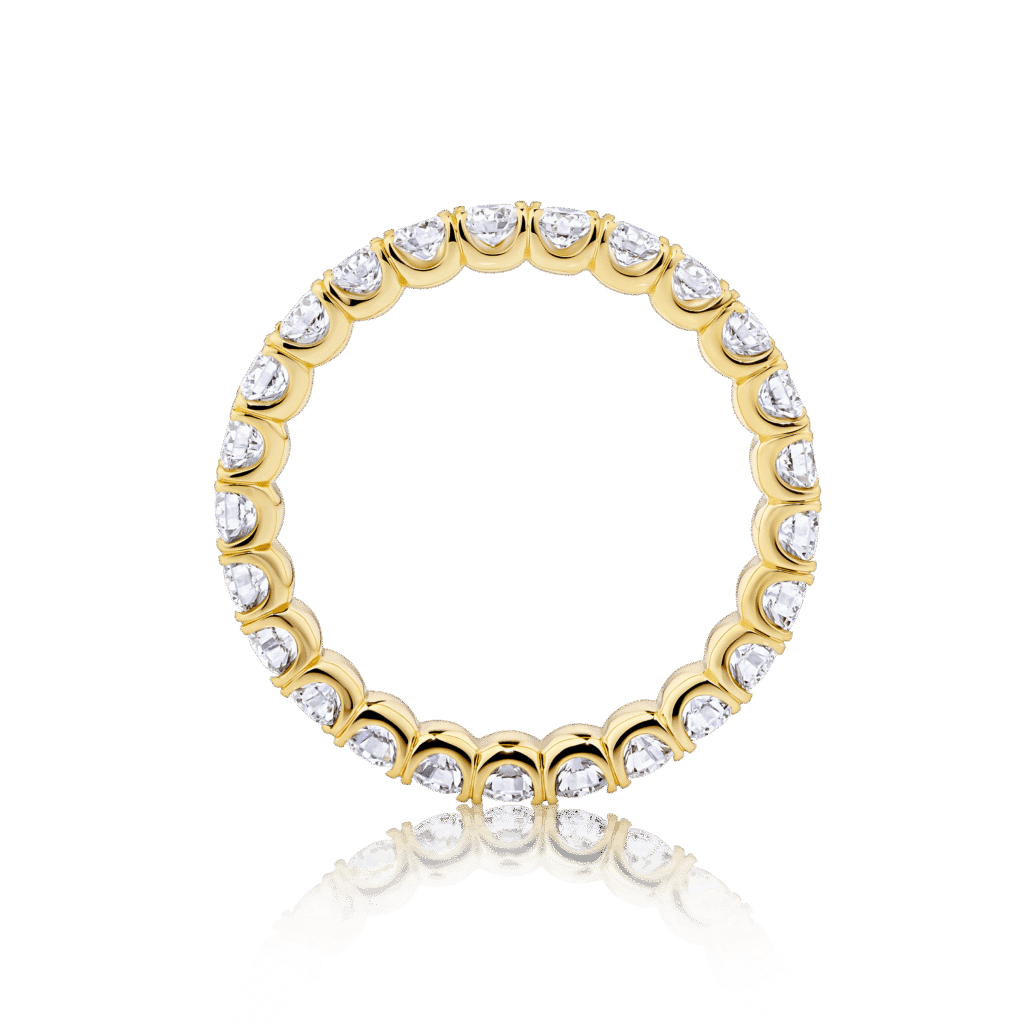 Maria yellow gold eternity side profile