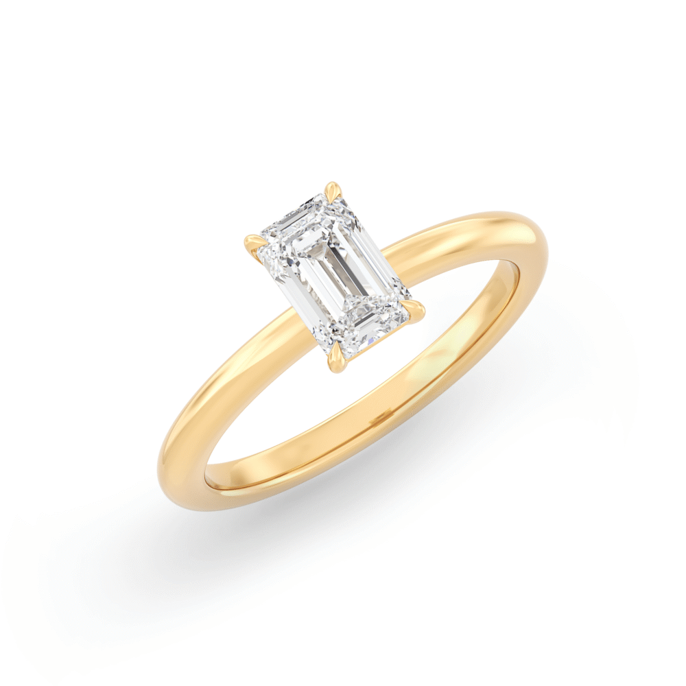 Waratah Emerald North South Portrait Orient Yellow Gold