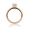 Waratah Oval Hidden halo rose gold side