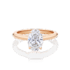 Waratah Oval Hidden halo rose gold top