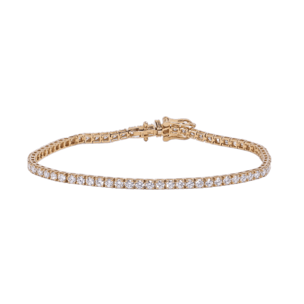 3.01ct Tennis bracelet yellow gold