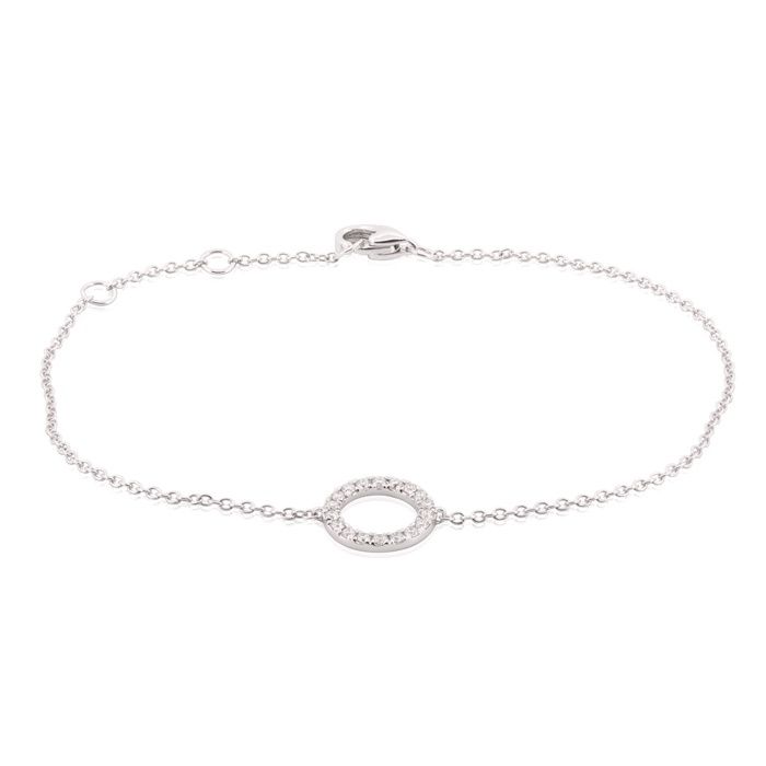circle of life diamond bracelet white gold