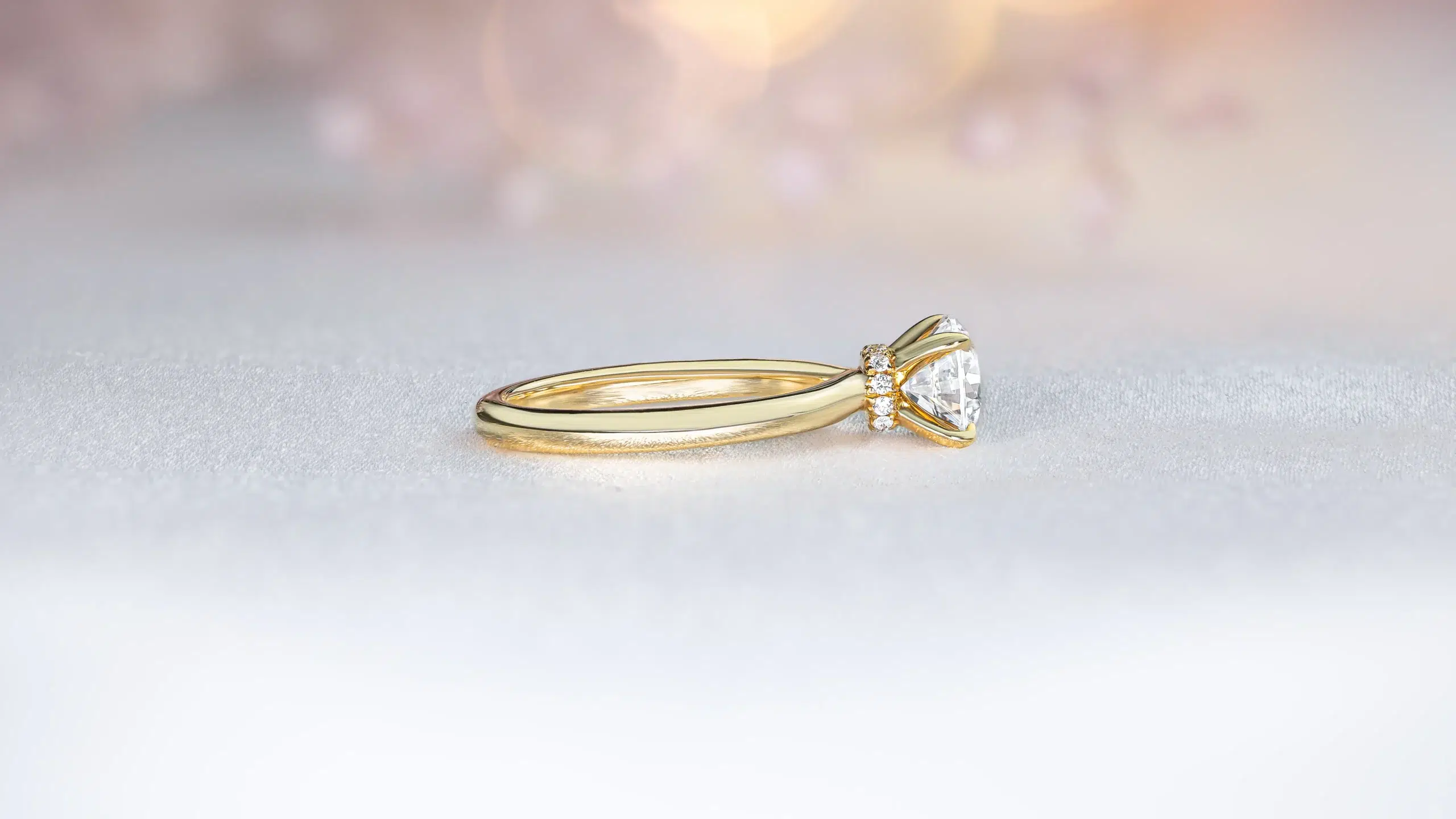 gold hidden halo on table