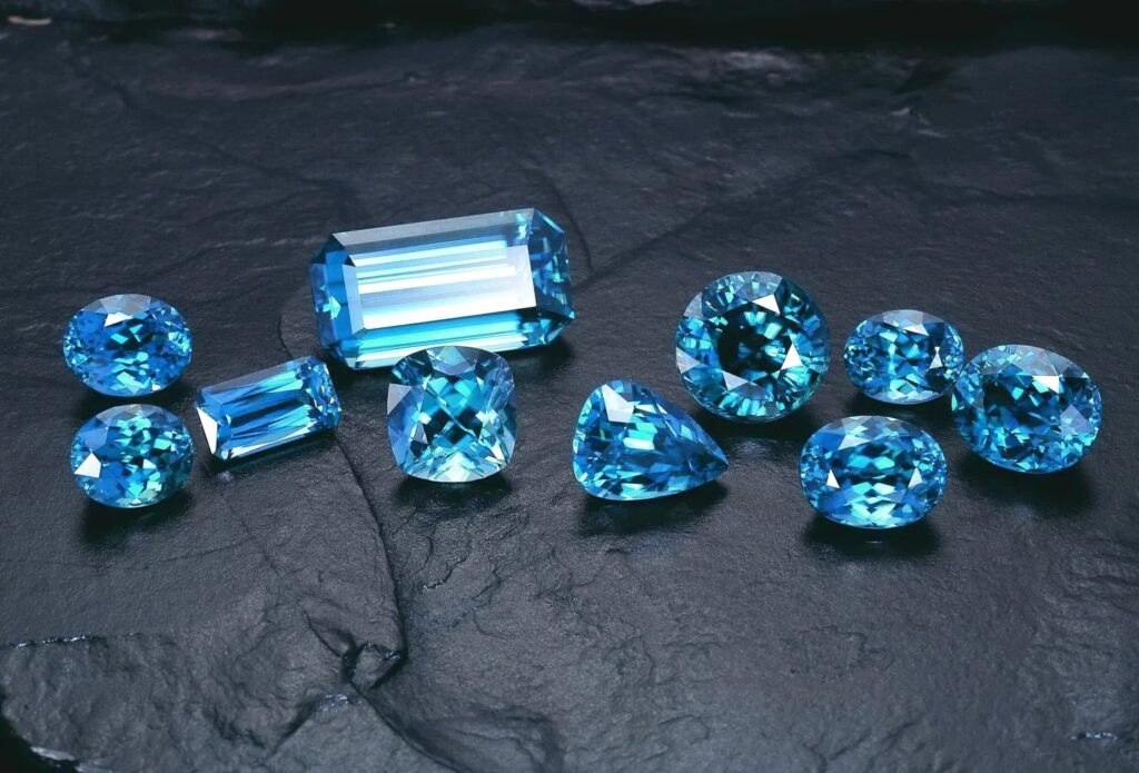 Blue Zircons courtesy of Photo By Thai Lanka Trading