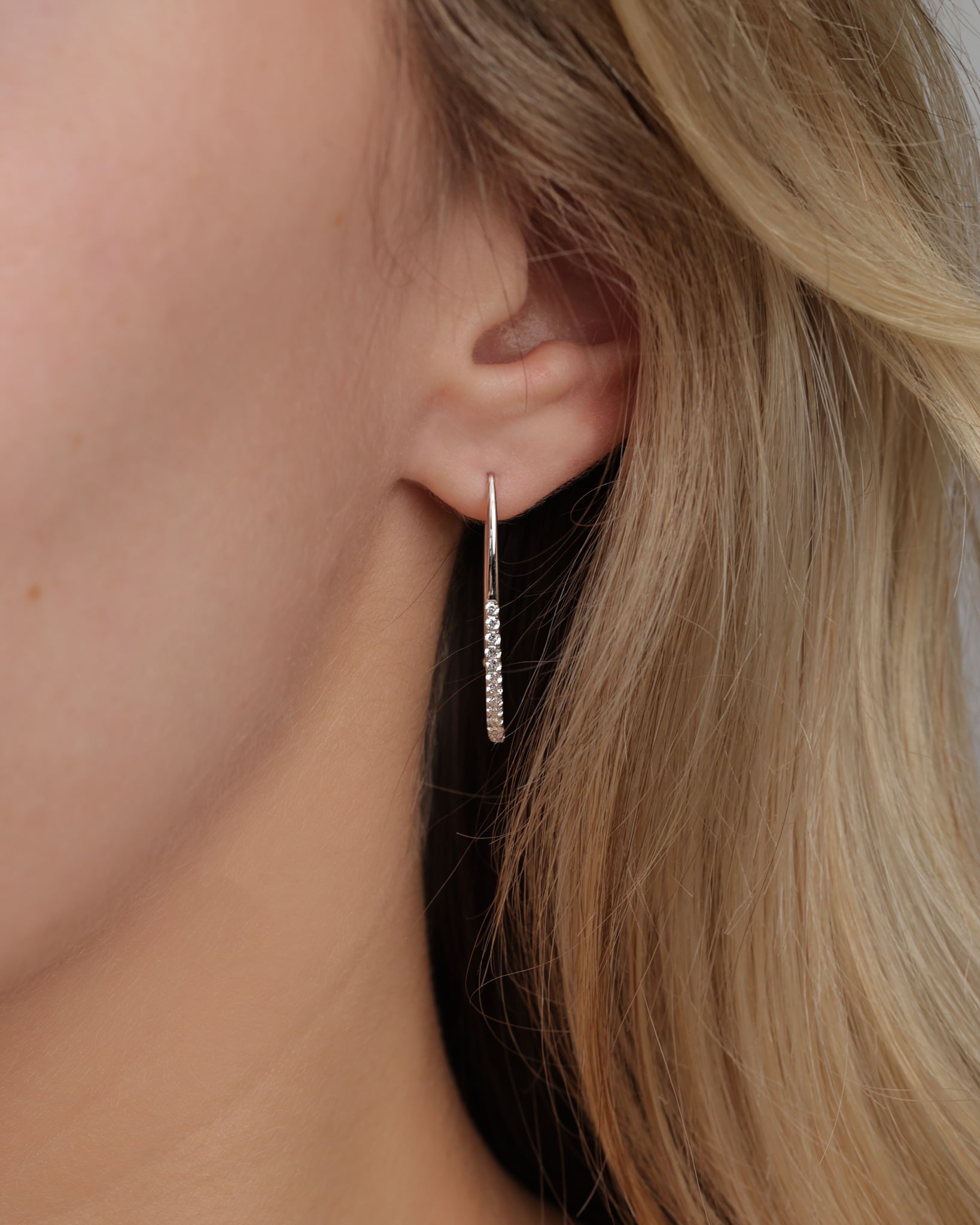 Diamond Long Drop earrings min