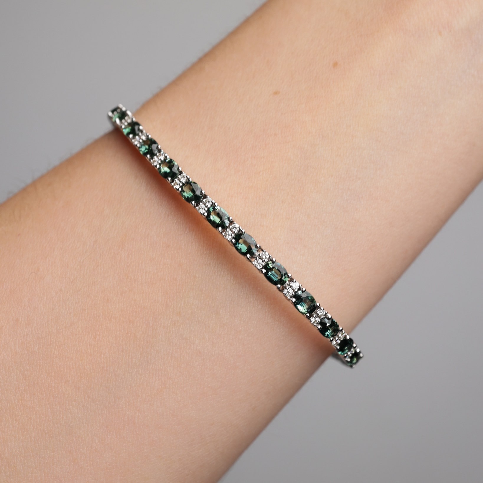 Sapphire Tennis Bracelet white gold