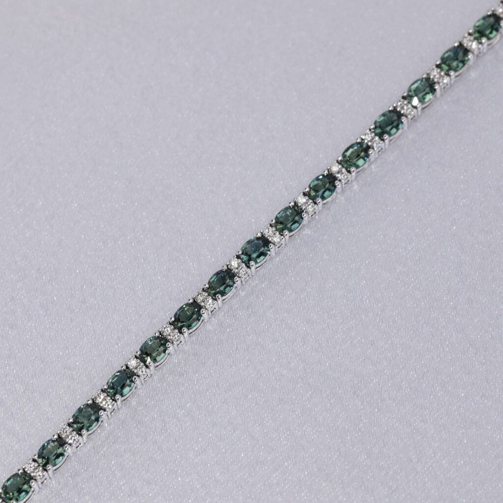 Sapphire Tennis Bracelet white gold