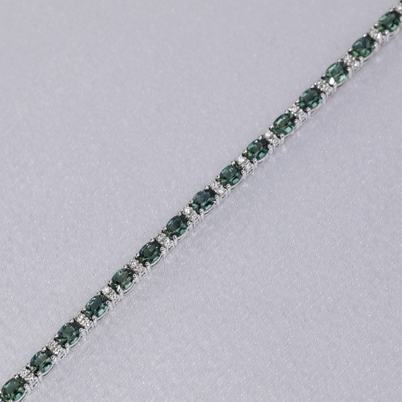 Sapphire Tennis Bracelet white gold