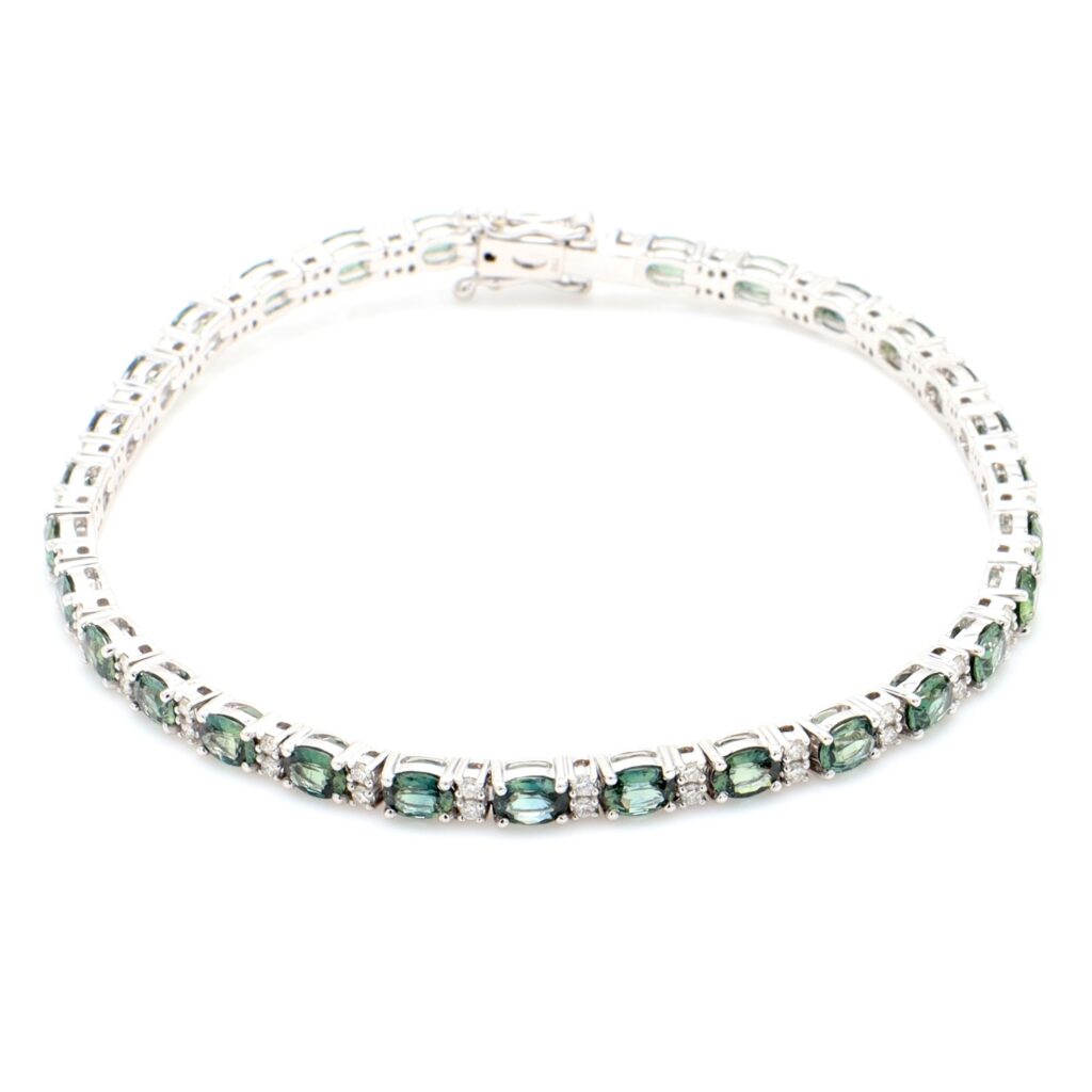 Sapphire Tennis Bracelet white gold