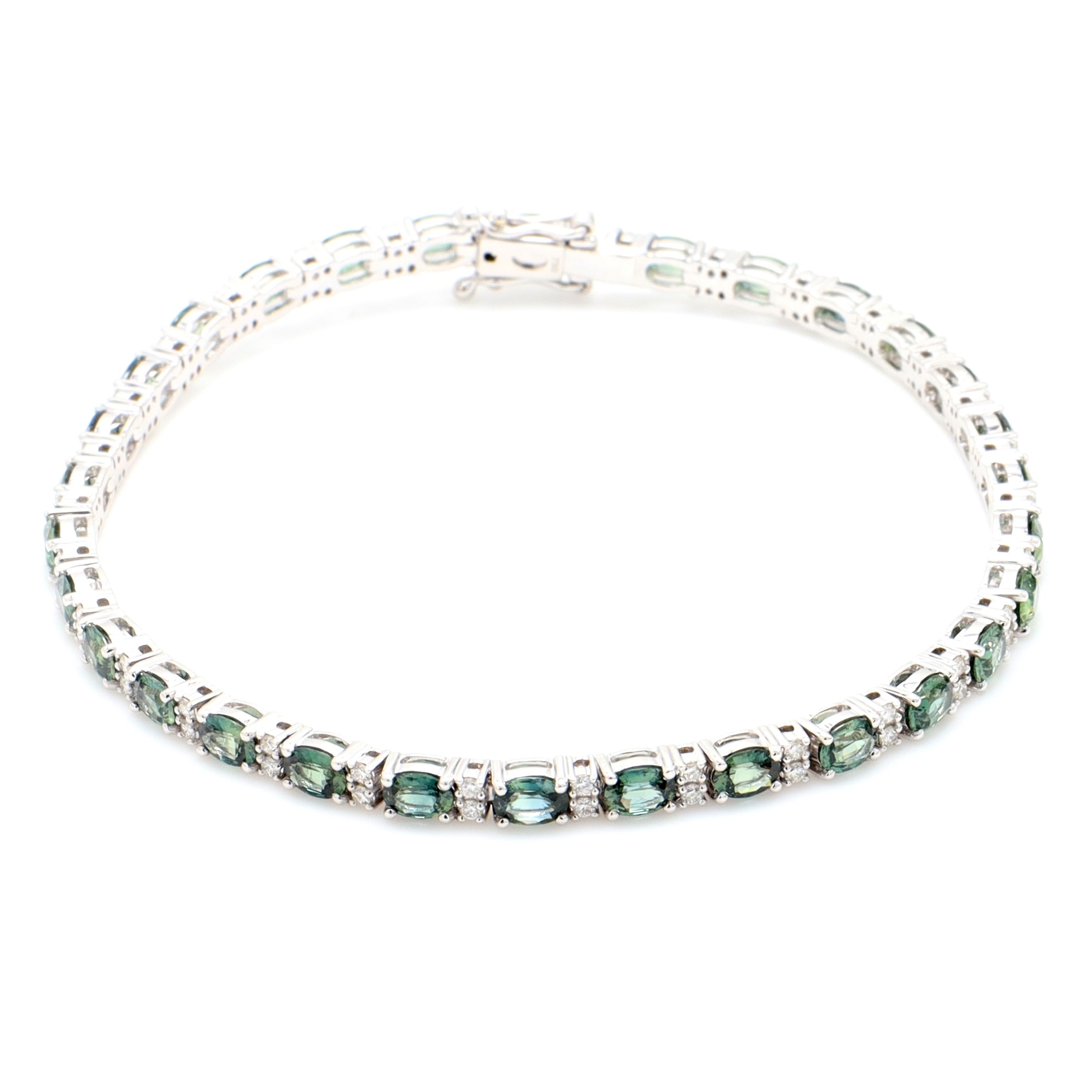 Sapphire Tennis Bracelet white gold