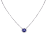 Sapphire and Diamond Fixed Pendant White Gold Sapphire and Diamond Fixed Pendant White Gold