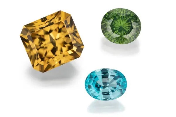 yellow green and blue zircon min