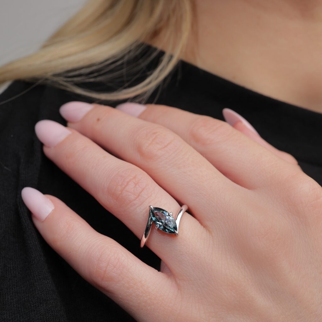 Eucalypt White Gold Synthetic Spinel