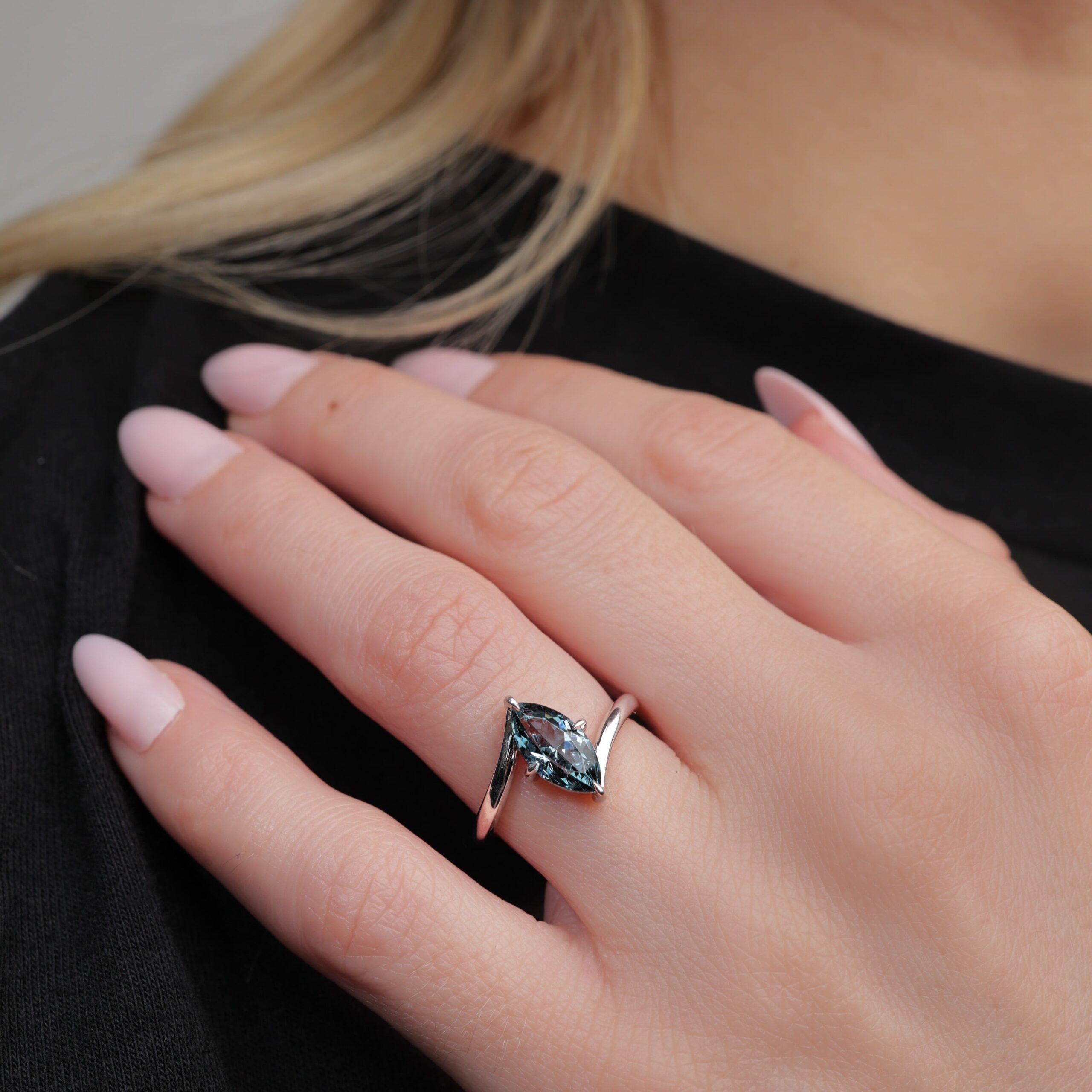 Eucalypt White Gold Synthetic Spinel