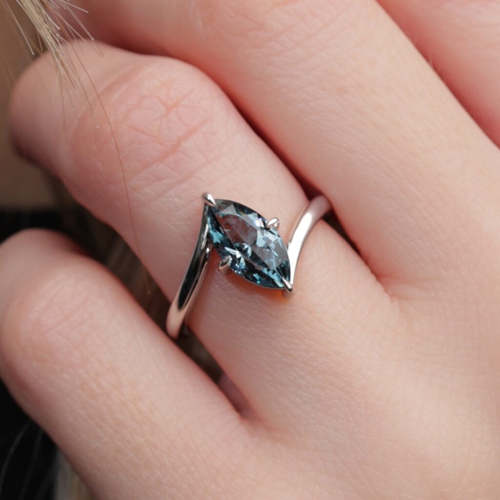 Eucalypt White Gold Synthetic Spinel