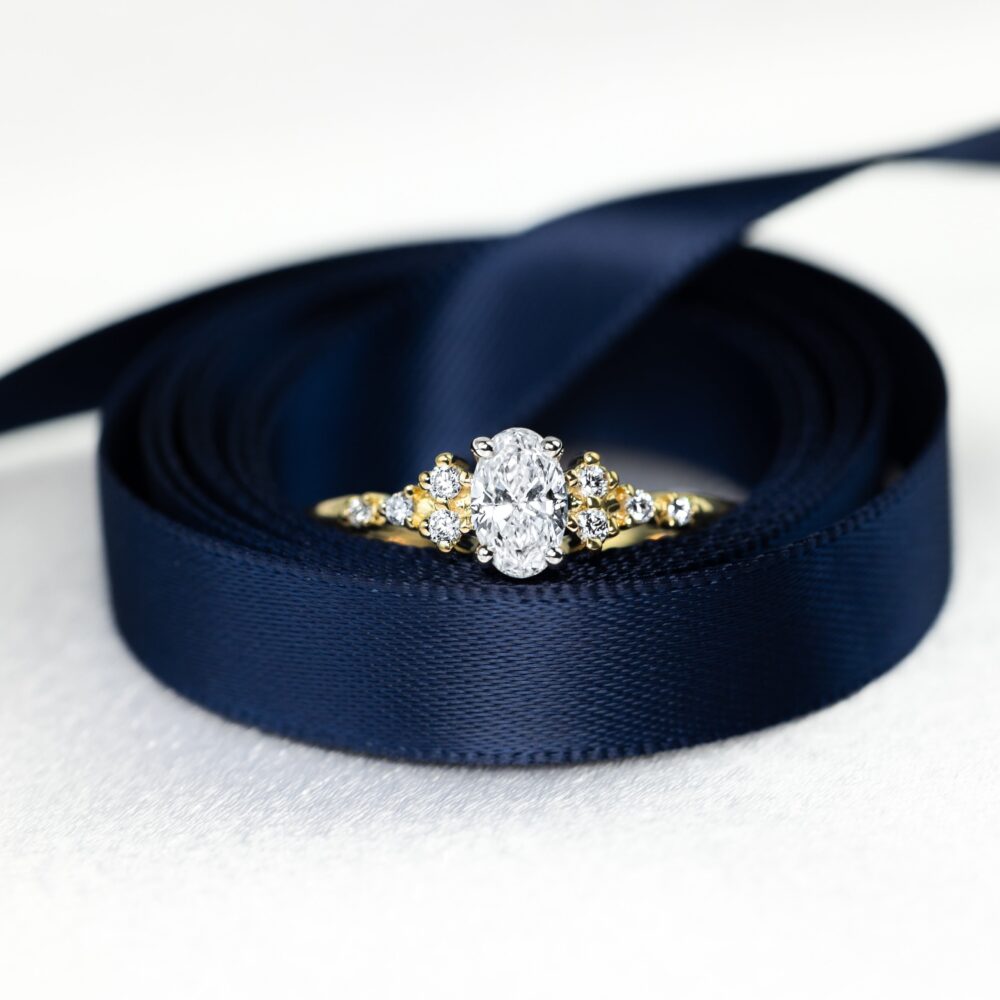 Two Tone Accented Diamond Ring