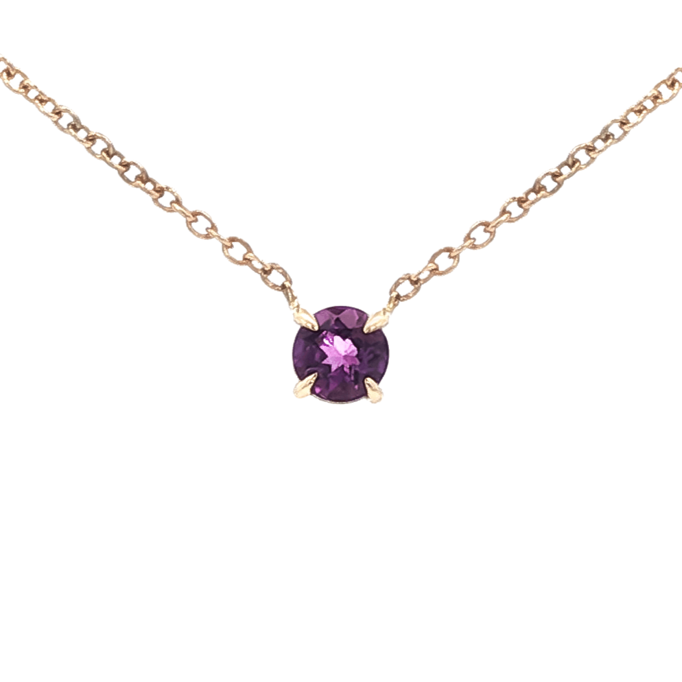 Amethyst pendant 9ct yellow gold