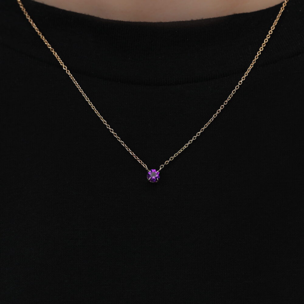 Amethyst birthstone pendant