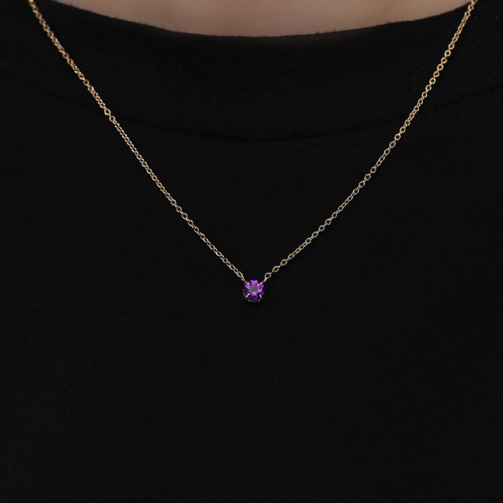 Amethyst birthstone pendant