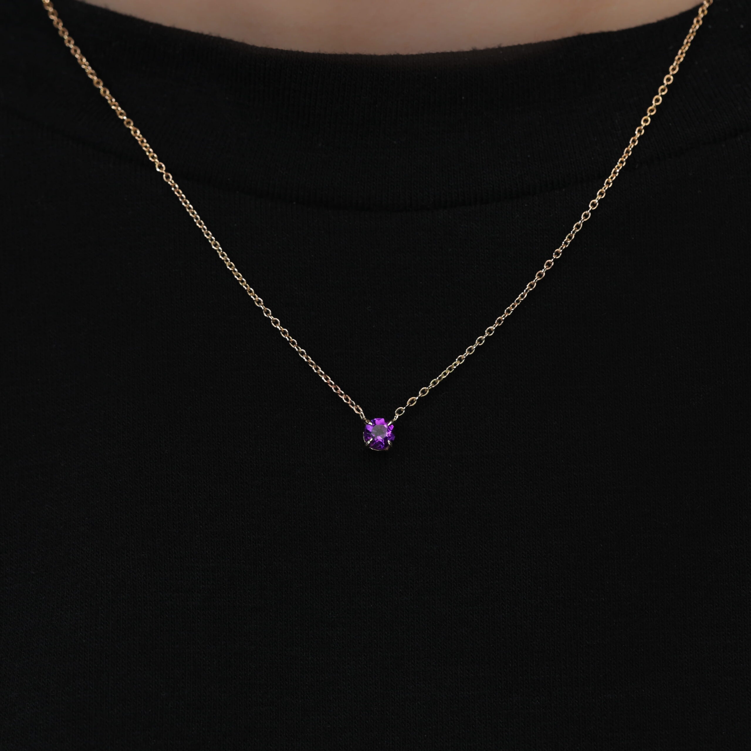 Amethyst birthstone pendant