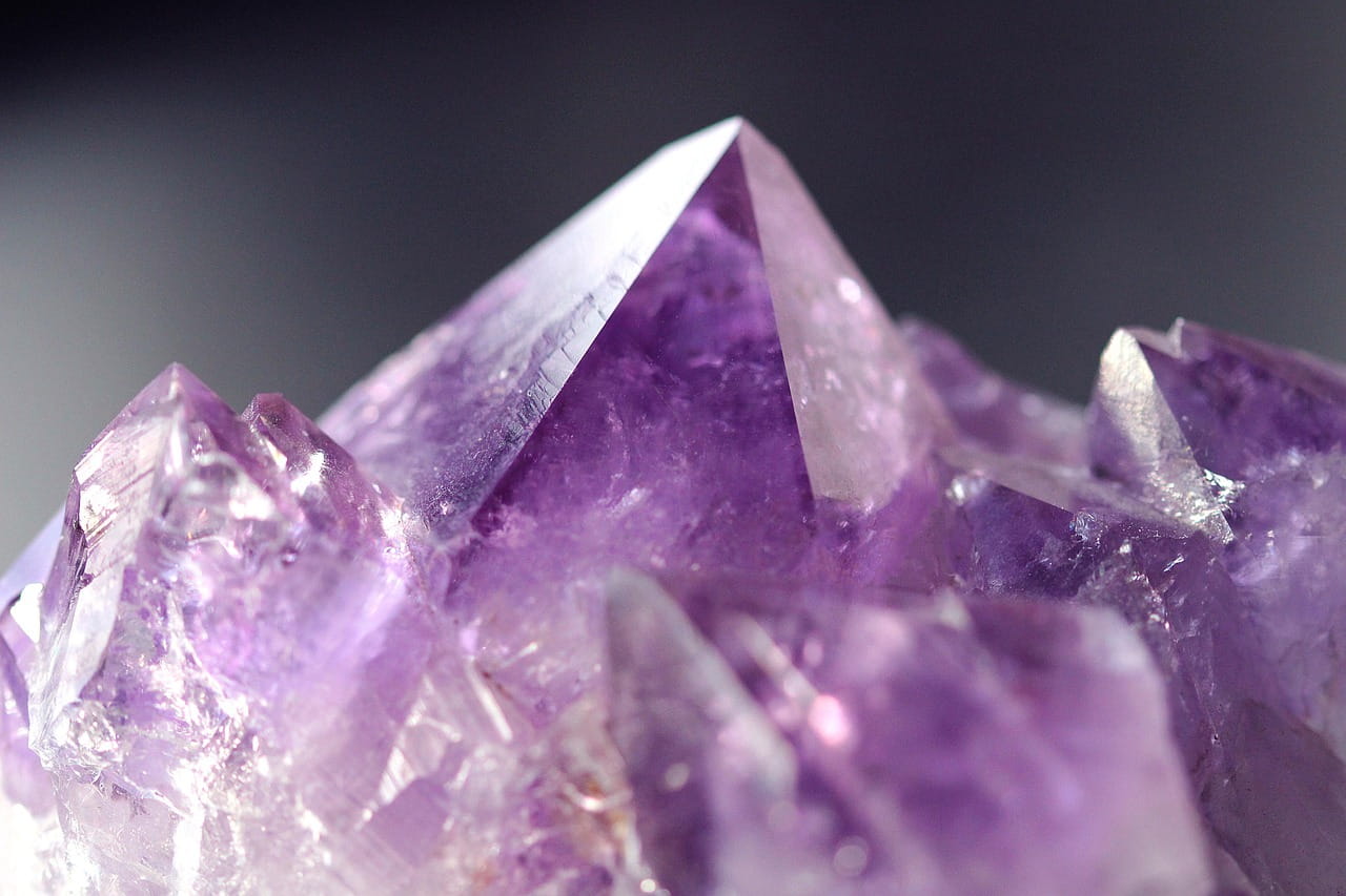 Amethyst crystal cluster
