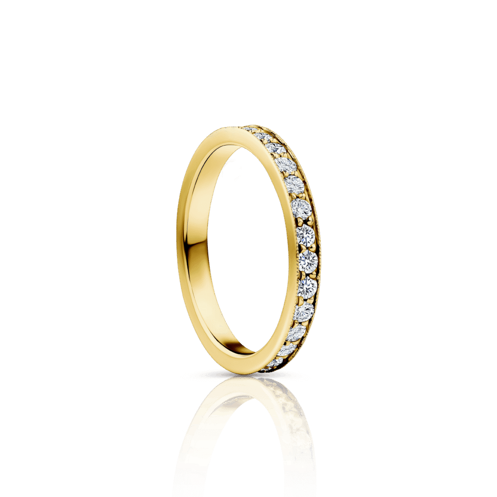 Flinders Milgrain yellow gold side