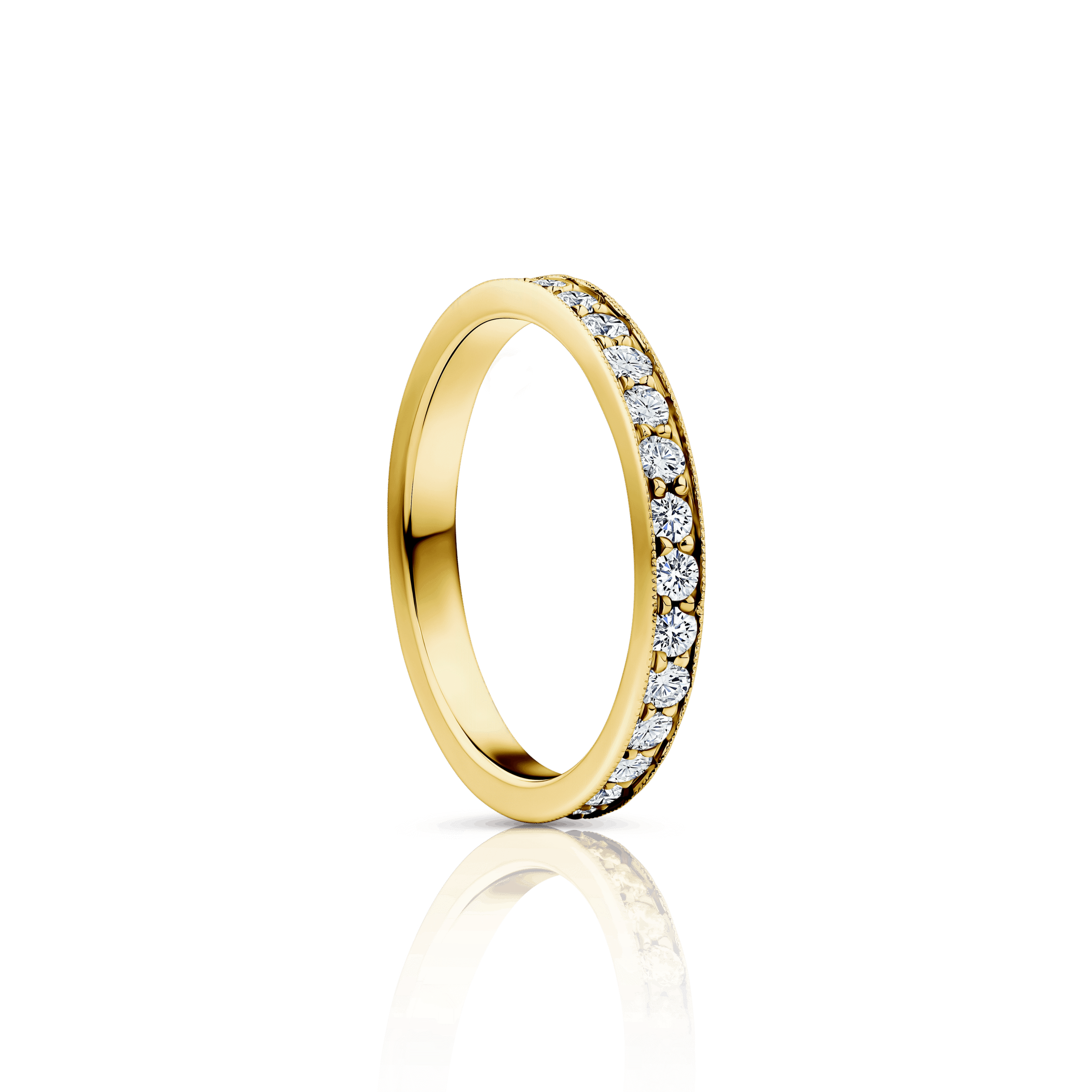 Flinders Milgrain yellow gold side