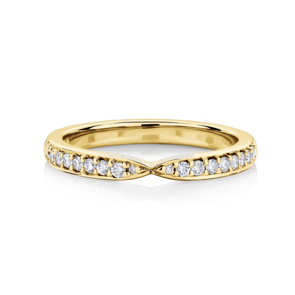 Flinders Pinched Yellow Gold Front