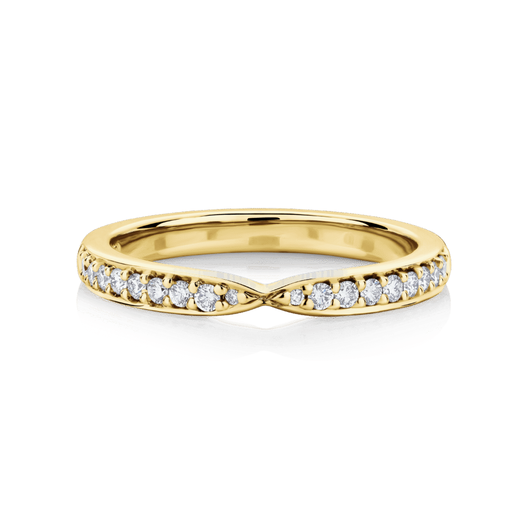 Flinders Pinched Yellow Gold Front