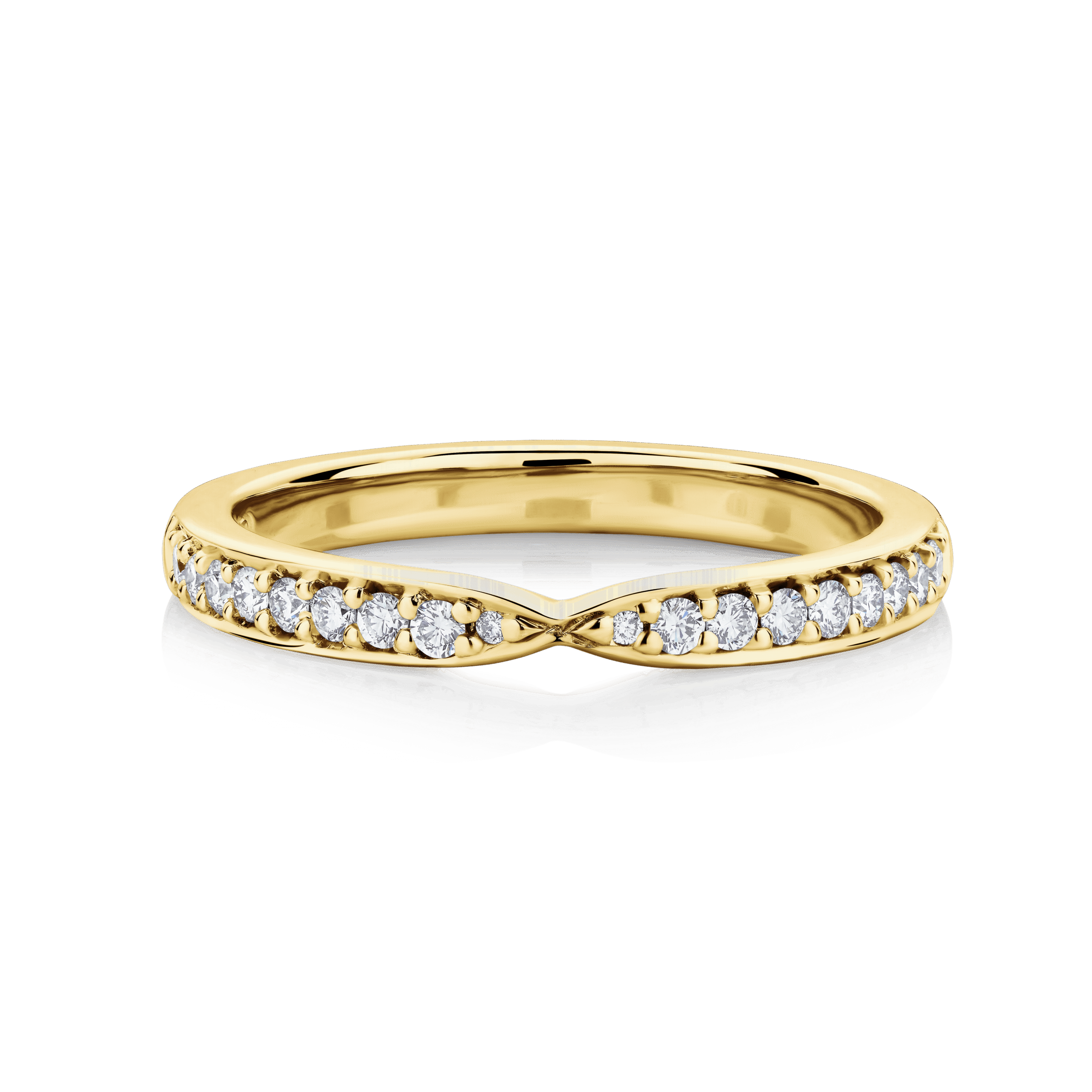 Flinders Pinched Yellow Gold Front