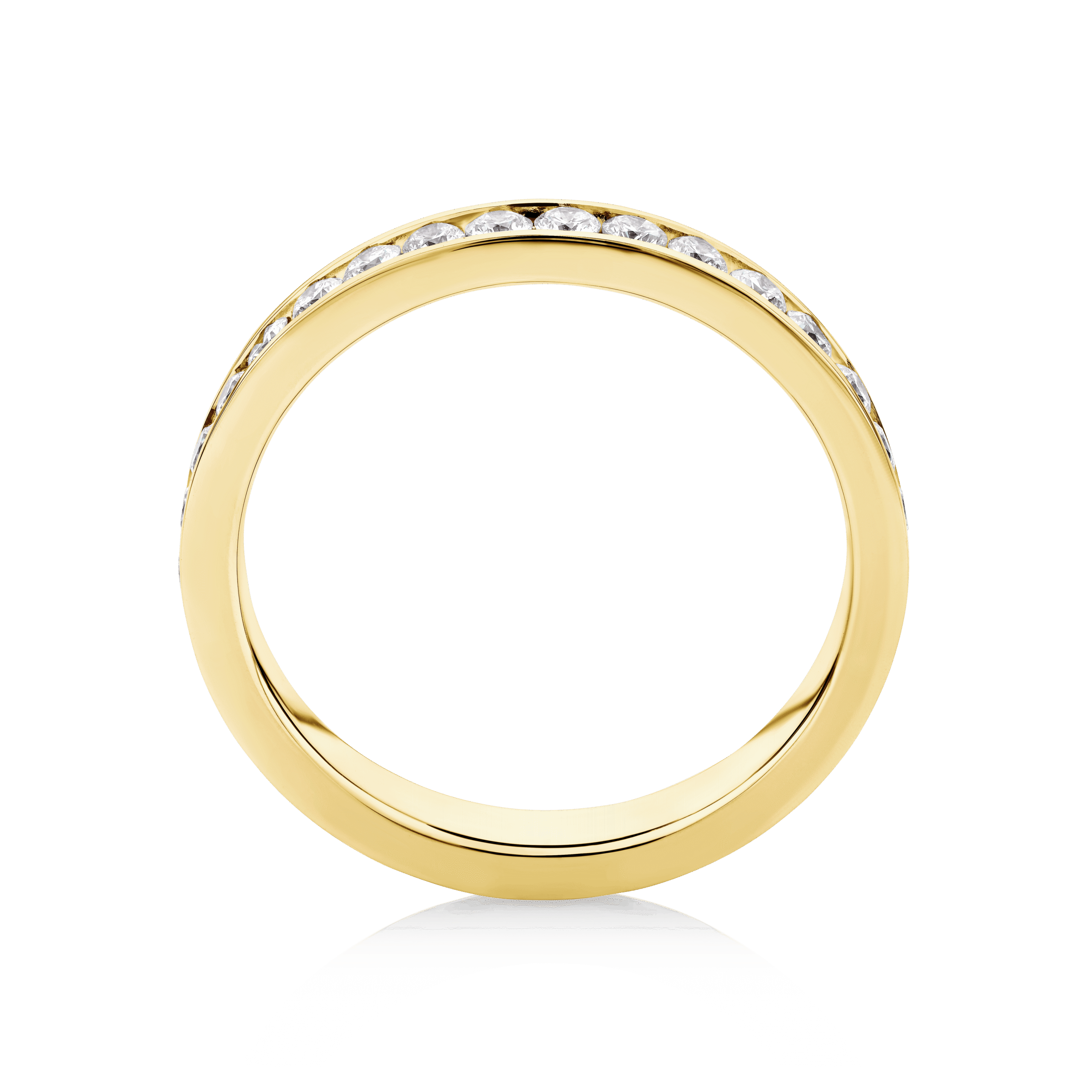 Fraser Round Yellow Gold side