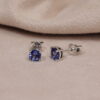 White gold tanzanite earrings