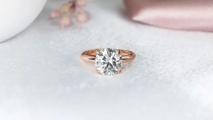 Rose-Gold-Custom-Made-Lab-Grown-Engagement-Ring Lab Grown vs Natural Diamonds